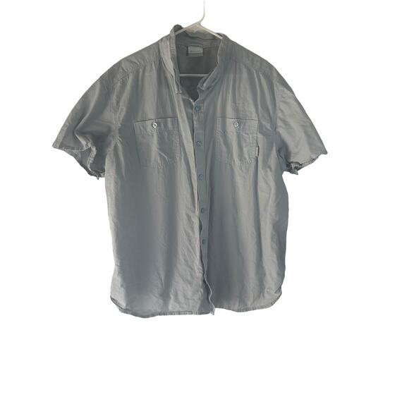 Columbia Men's XXL Light Blue Lightweight Short‎ Sleeve Button Up Shirt - Picture 1 of 7